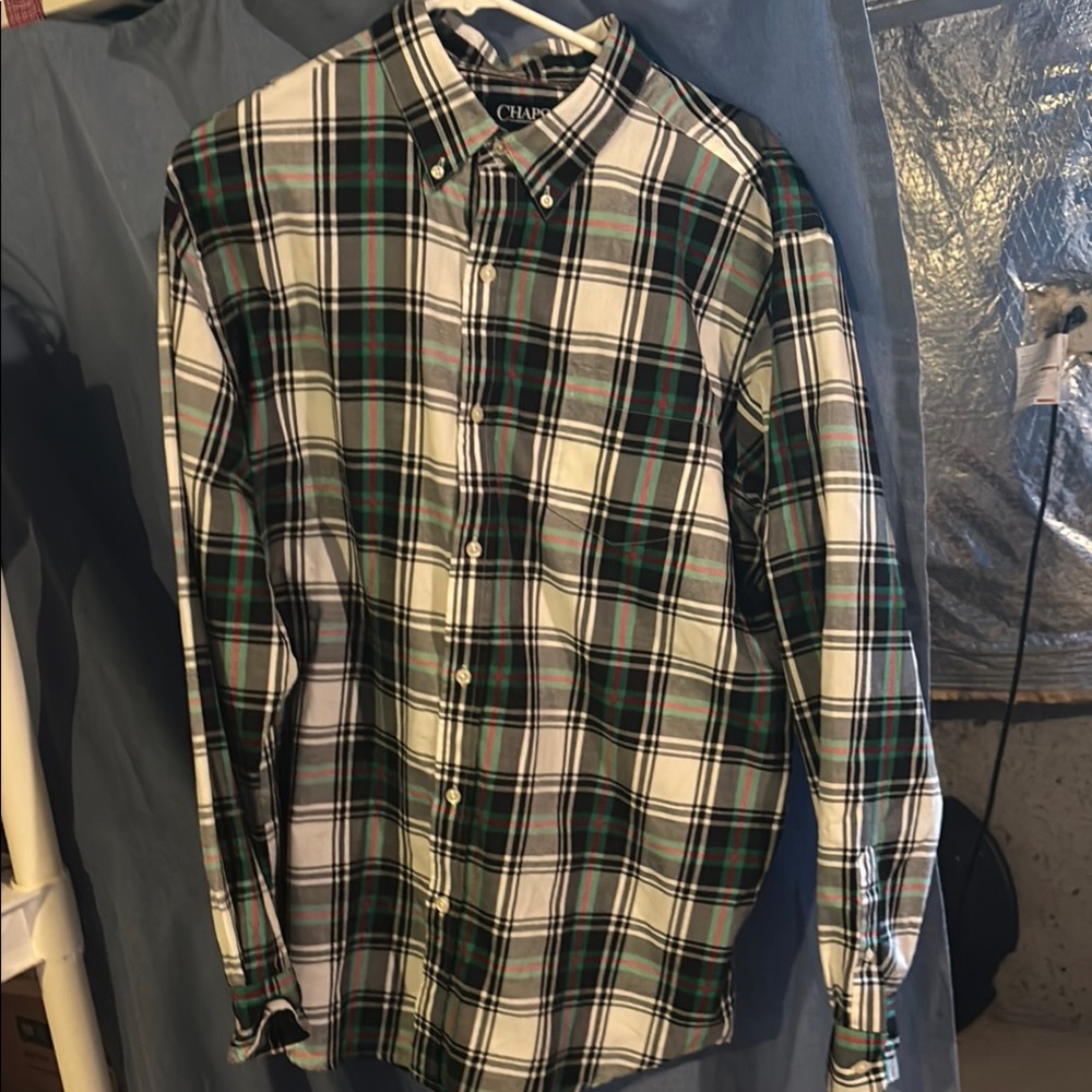 Chaps Green Plaid Men's Shirt